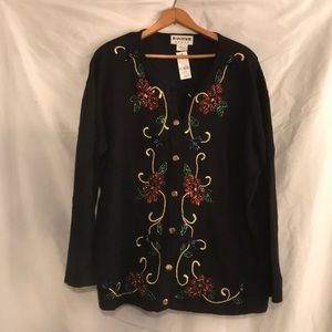 Vintage Oversized Button Up Sweater